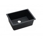 Black Granite Quartz Stone Undermount Kitchen Sink Single Bowl 635*470*241mm